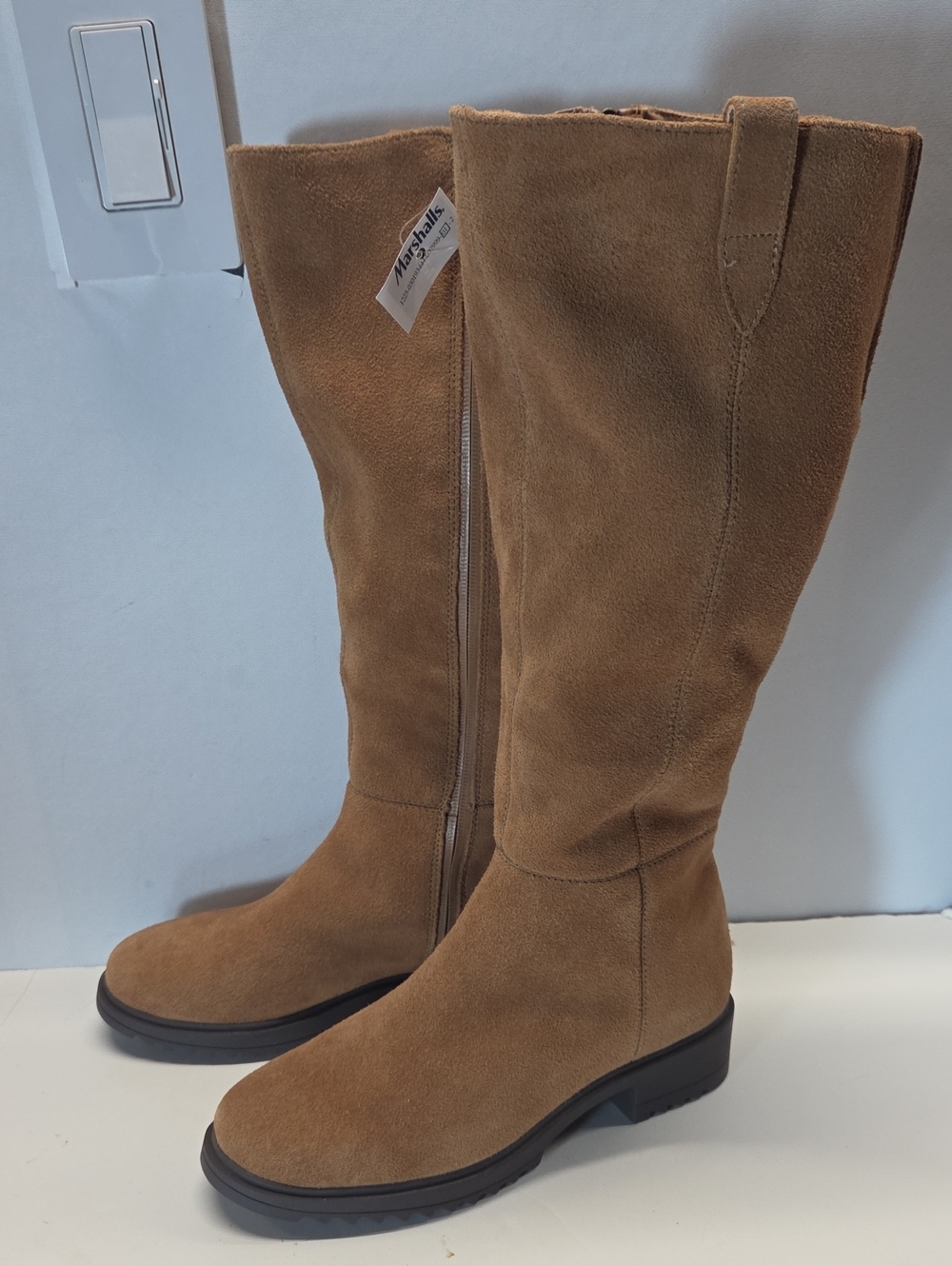Blondo Knee Suede Boots - Tan Waterproof Size 7.5